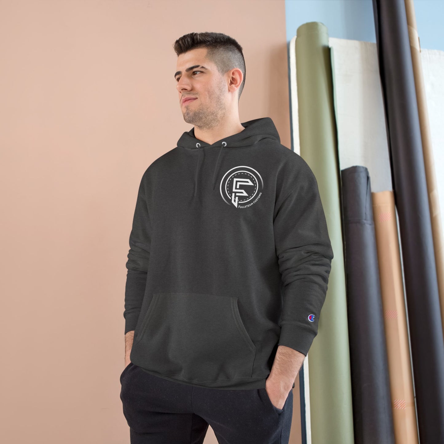 Cool Champion Hoodie with Bull Skull and Guns Design - Streetwear for Casual Style