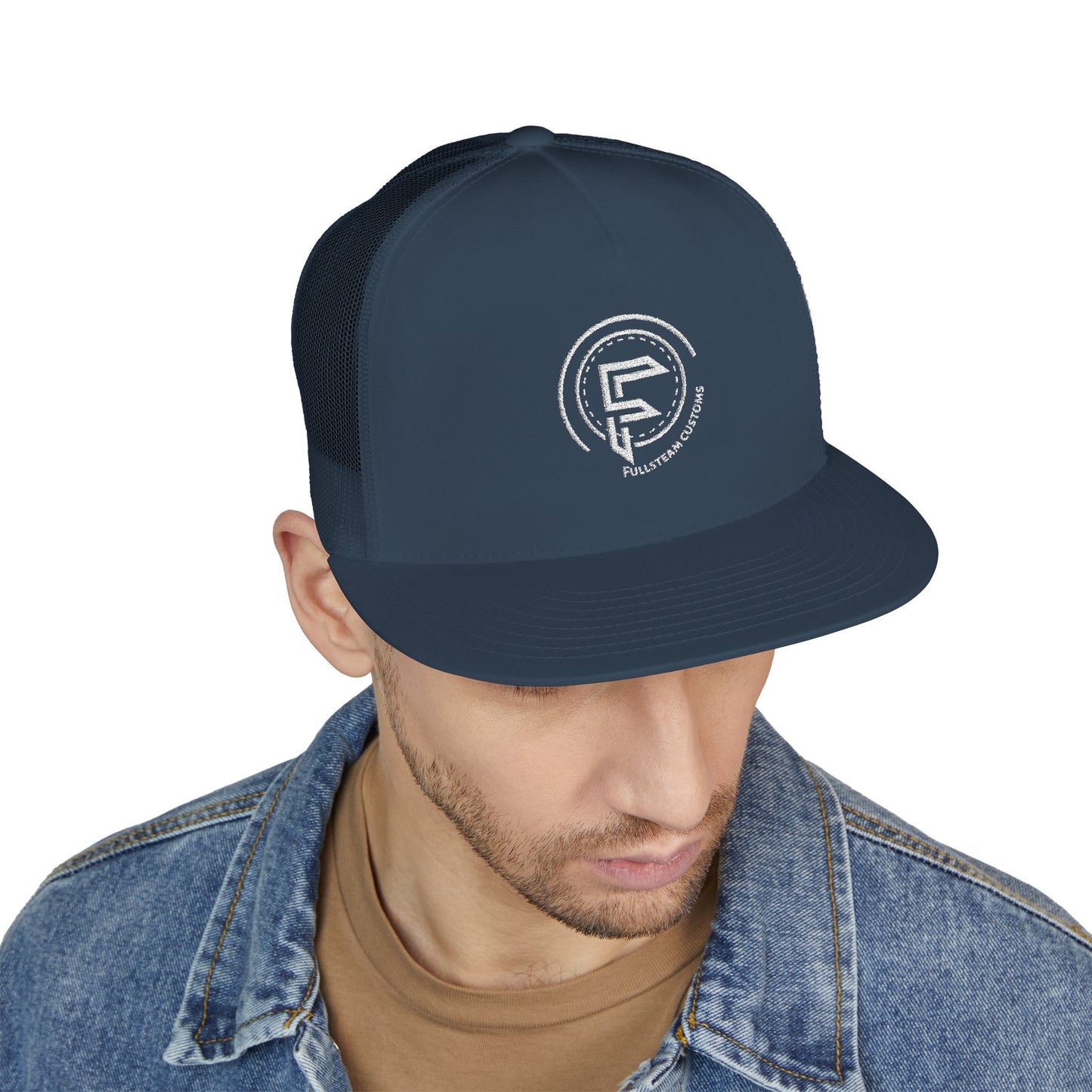 Embroidered 5 Panel Trucker Cap - Casual Style for Everyday Adventures