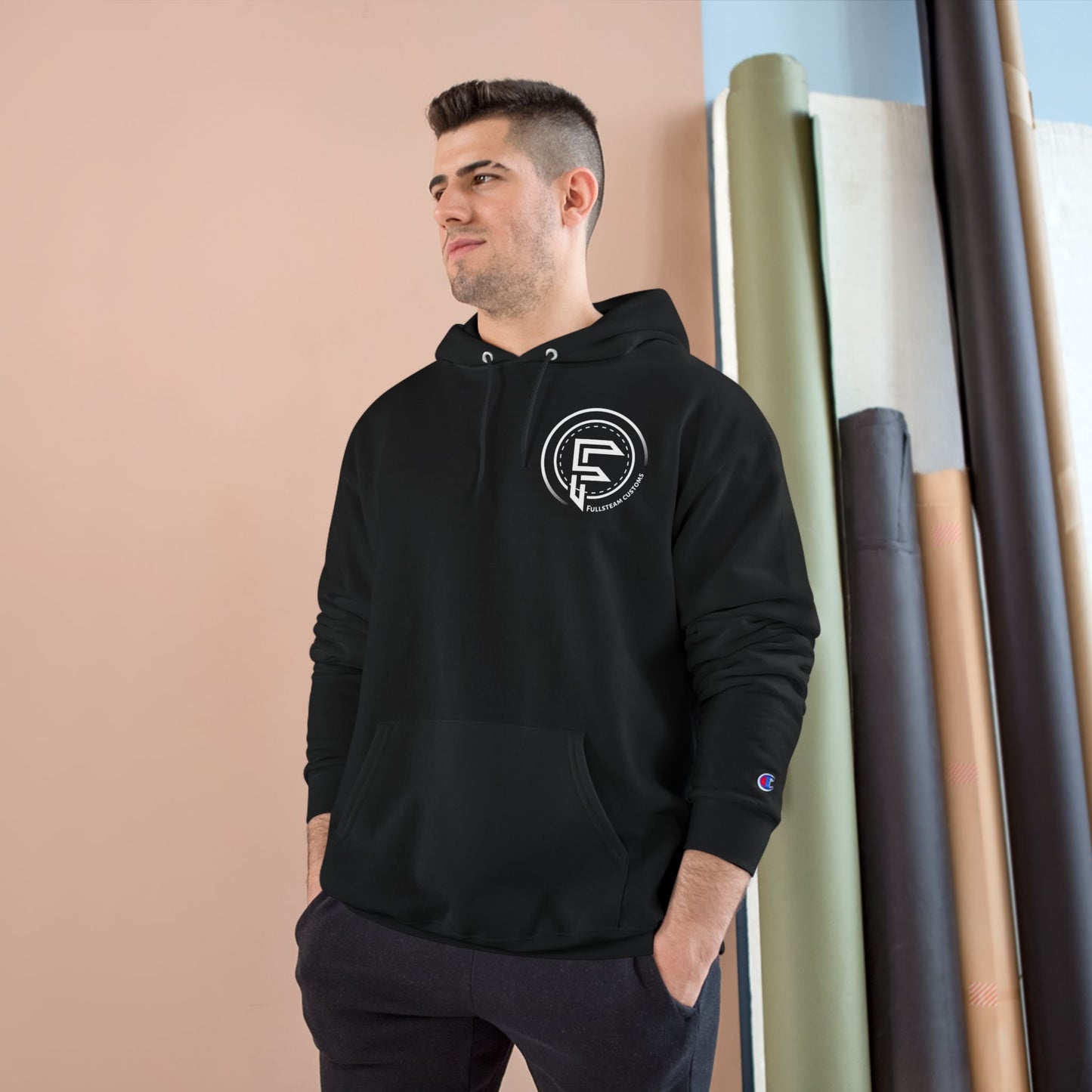 Cool Champion Hoodie with Bull Skull and Guns Design - Streetwear for Casual Style